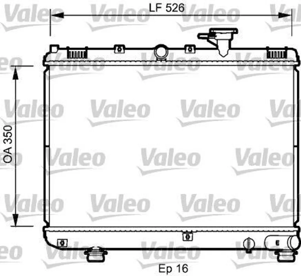 Radiateur de refroidissement moteur pour Kia Rio DC série Valeo 735077