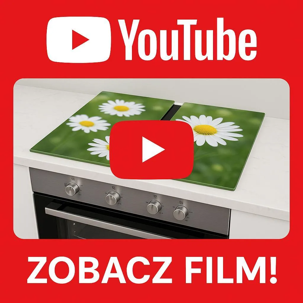 Copri Piano Cottura Vetro 60x52 Nero - Alzatina e Tagliere Design - 15