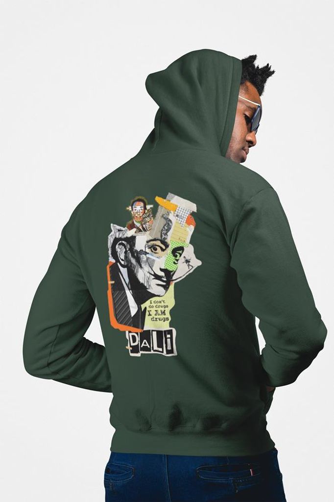 D&B Uni Hoodie ZIPEB00021 Dali Waldgrün-Größe M