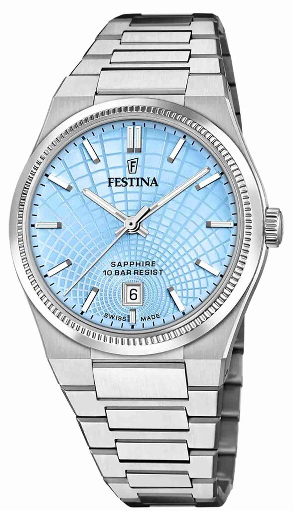 Festina Hodinky s datem Rive Swiss Made Blue Obrázek produktu 