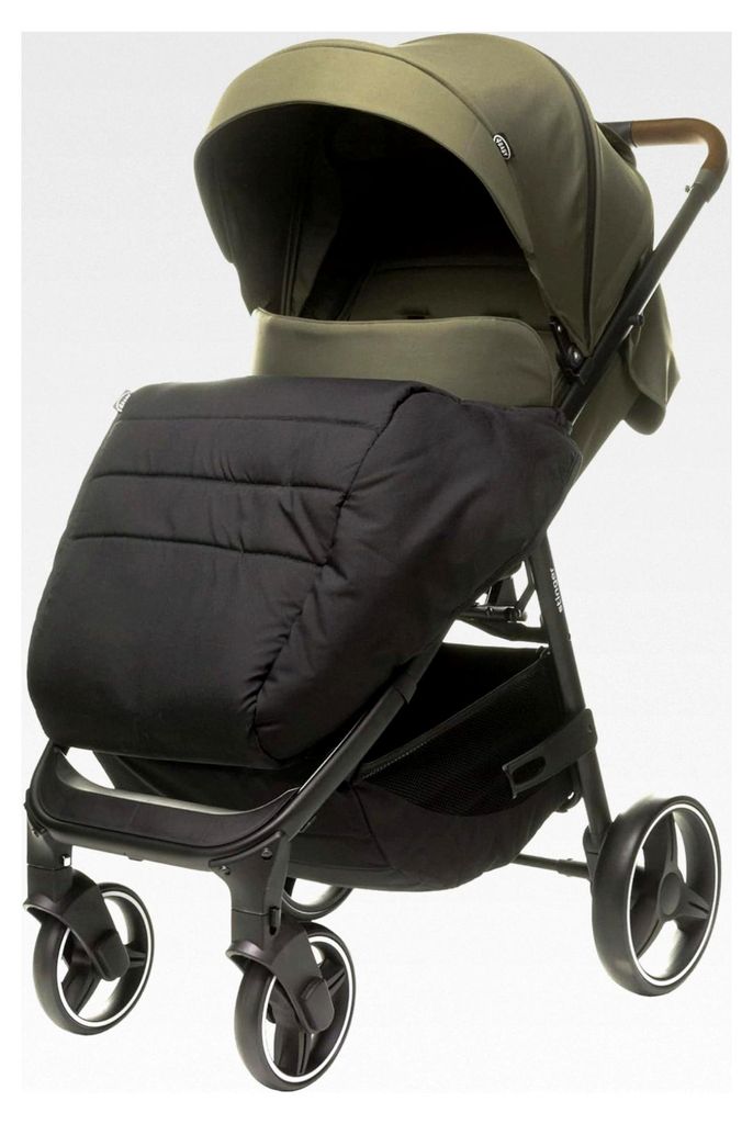 Stinger Kinderwagen Buggy bis 22 kg, Universalverdeck, große EVA-Räder, moskitionez, bequemes Falten (Khaki)