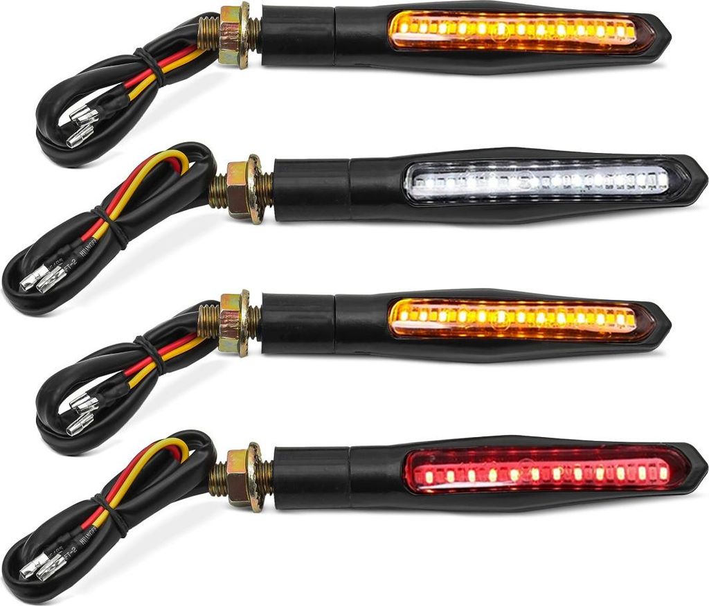 Indicatori di direzione LED per moto set E-mark Luci di Immagine del prodotto 