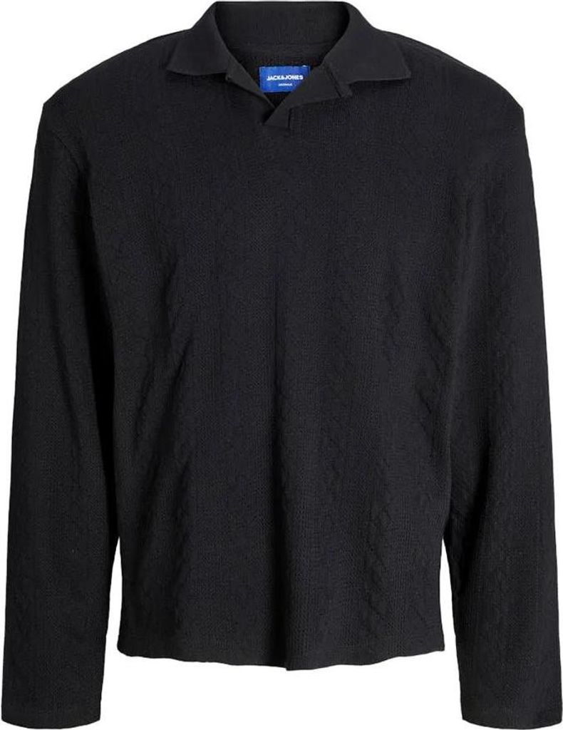 Jack & Jones Winter Cable Langarm-polo Schwarz S Herren Schwarz S