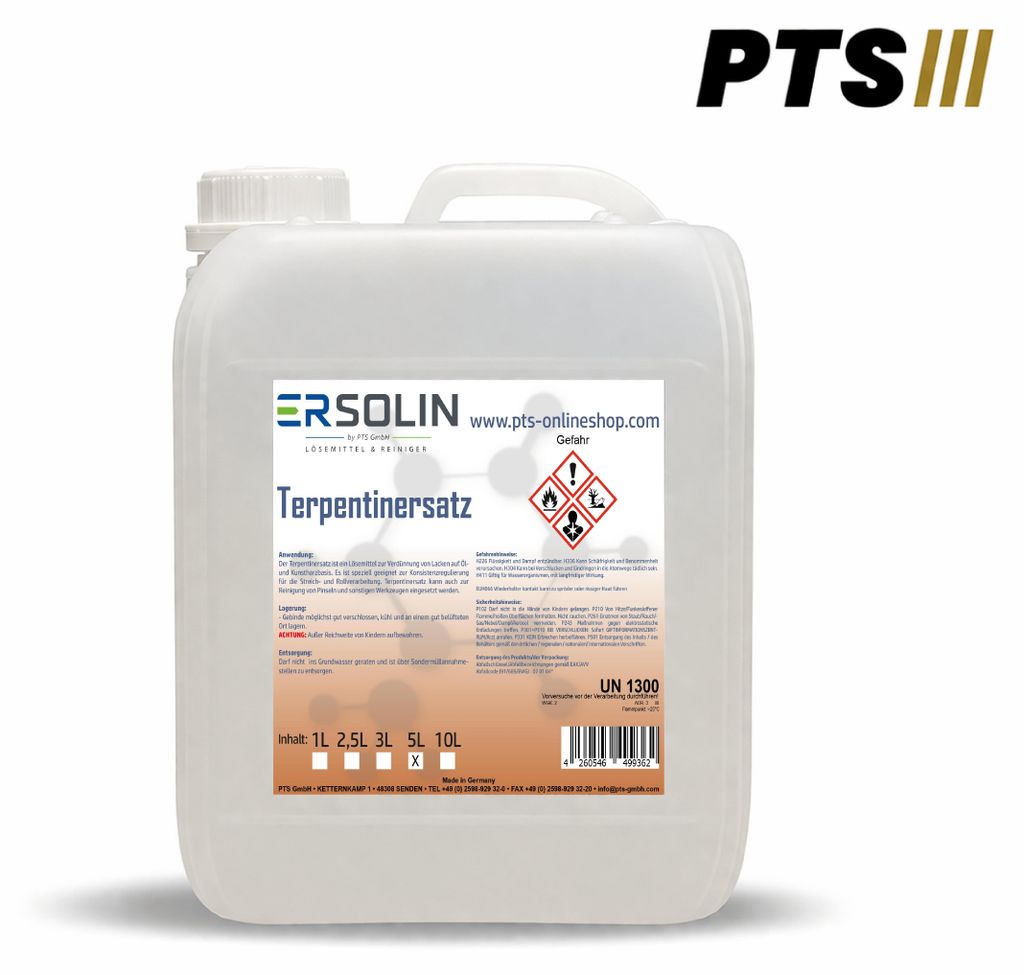 Terpentin Ersatz 5 L Verdünner Pinselreiniger Geruchsarm Produktbild 