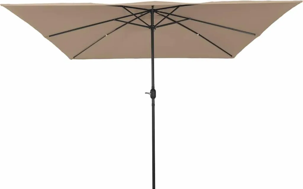 vidaXL Ombrellone Acciaio e Poliestere Taupe 295x295 - Prezzo Top
