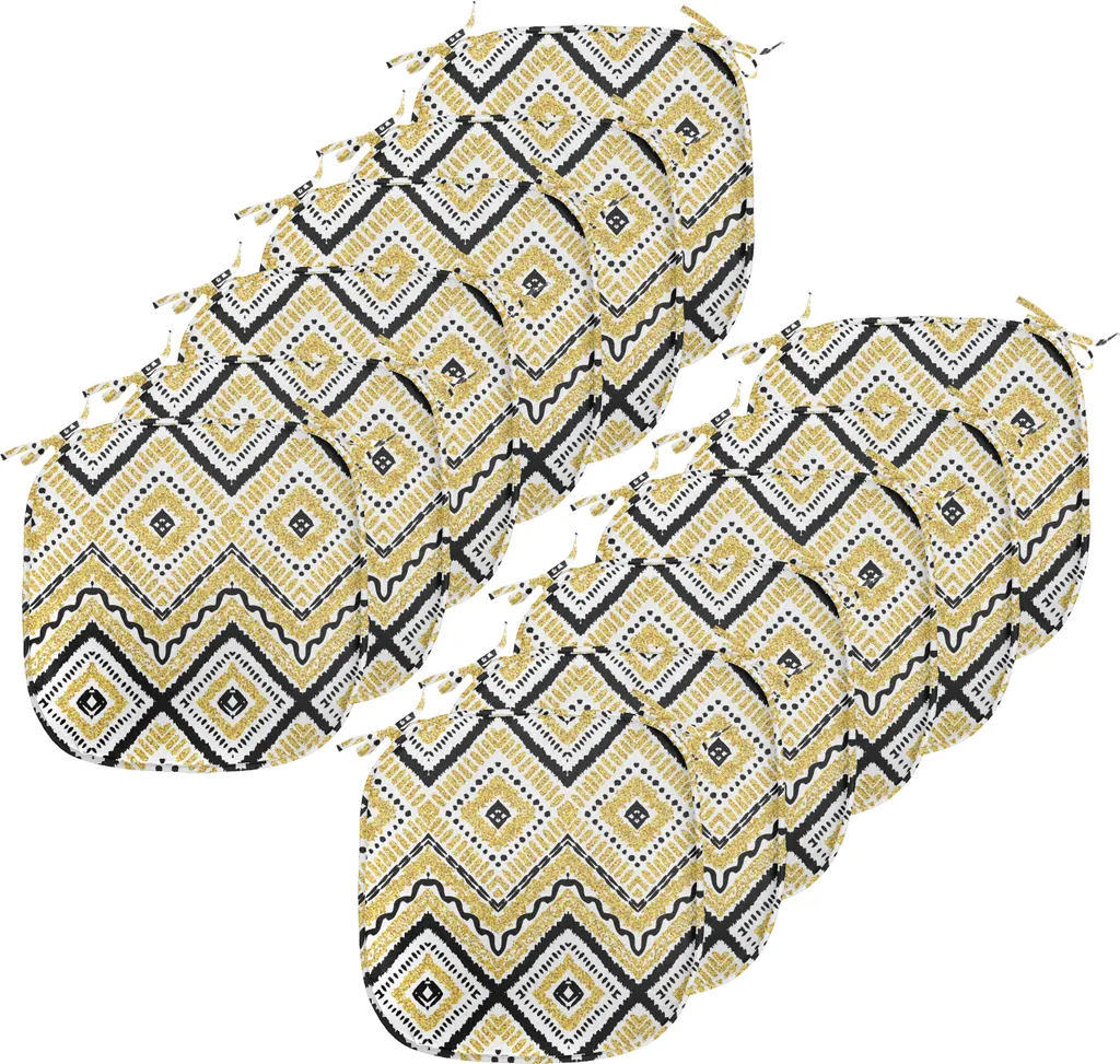 ABAKUHAUS 4 luglio Federe Cuscini Set di 4, Pallida Gray e Multicolore, Stampa Digitale Fronte-Retro con Accento Moderno, 60 cm x 60 cm, Ripetute USA Stelle Art