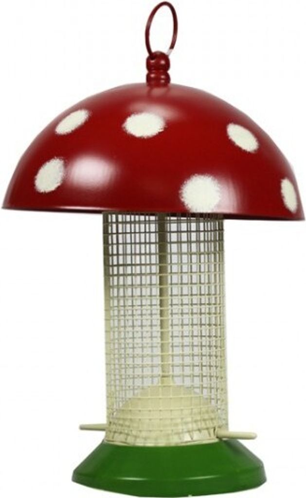 Vogelfutterstation Pilz Vogelhaus Metall