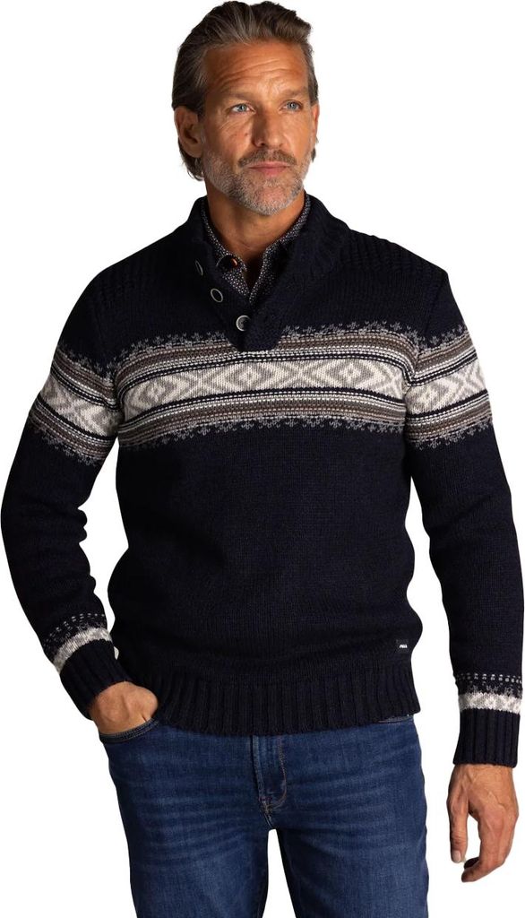Neuseeland Pullover dunkelblau normale Passform bedruckt