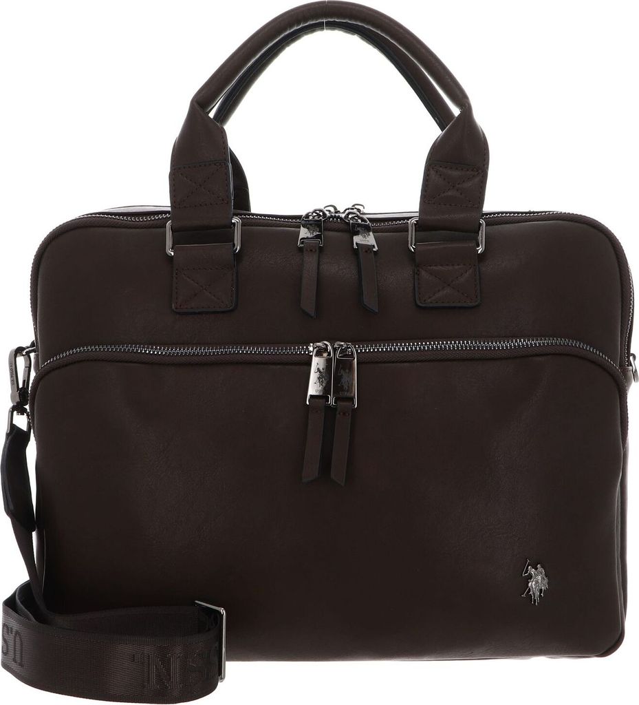 U.S. POLO ASSN. Businesstasche Laptoptasche mit Laptopfach Free Spirit Business Bag Dark Brown dunkelbraun