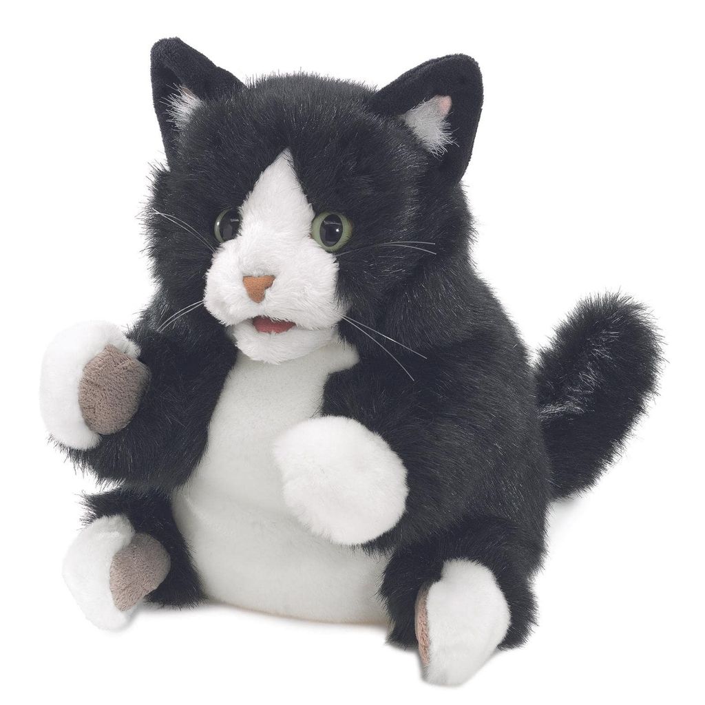 Folkmanis Handpuppe Tuxedo Kätzchen 23 cm Produktbild 