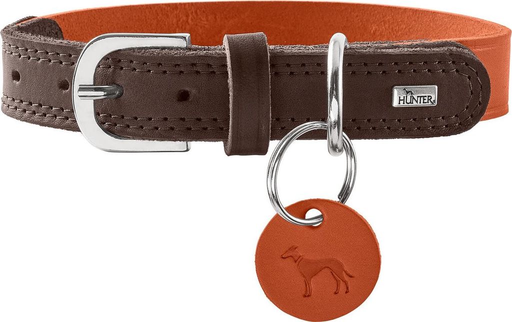 Hunter Halsband Lemvig orange/dunkelbraun