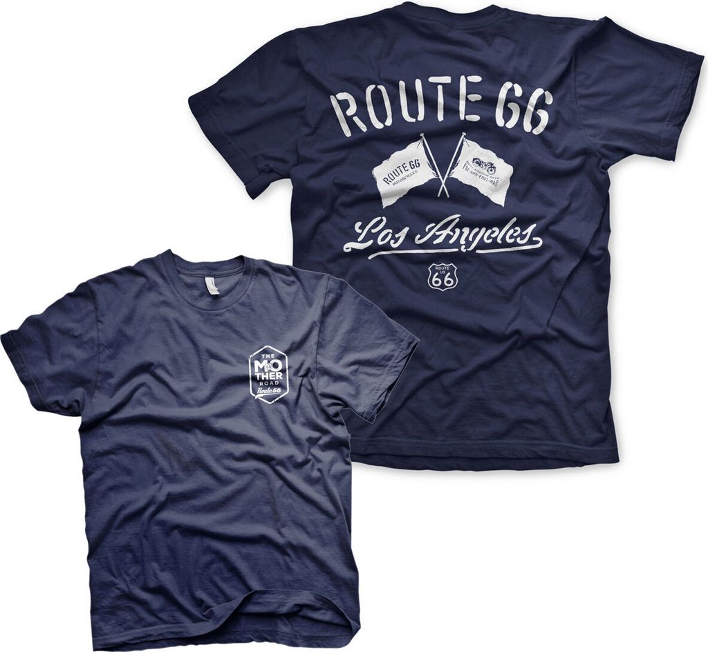 Route 66 Los Angeles T-Shirt - Medium - Navy
