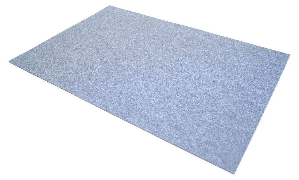 Schreibtischunterlage XXL Schreibunterlage Grau 60cm x90cm - 5mm Filz Spitze Ecken Schreibtisch Tisch