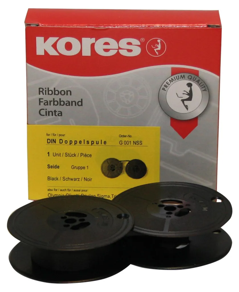 Kores Farbband Gr. 1 Seta Nero DIN DS: Ricambio Alta Qualità Macchine Scrivere