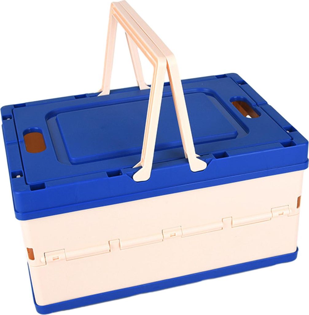 Faltbare Aufbewahrungsbox mit Griffdesign, stapelbare Kleinigkeiten-Organizer, Desktop-Aufbewahrungsbox mit großer Kapazität
