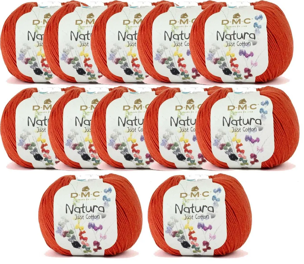 Fil Coton Anti-Irritation DMC Natura Just Coton Peigné Lot de 10x50g
