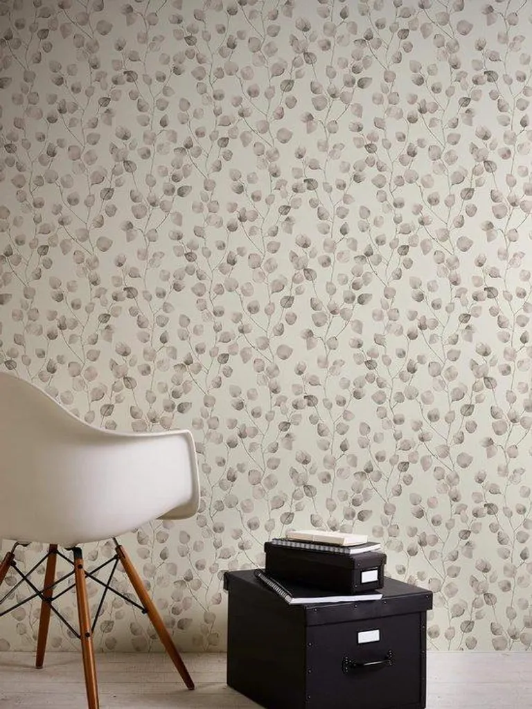 Voilage non-tissé beige 10x0,53m, revêtement mural blanc crème Premium
