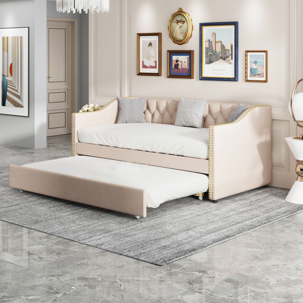 Letto imbottito per bambini 90x200 cm, divano estraibile, Immagine del prodotto 