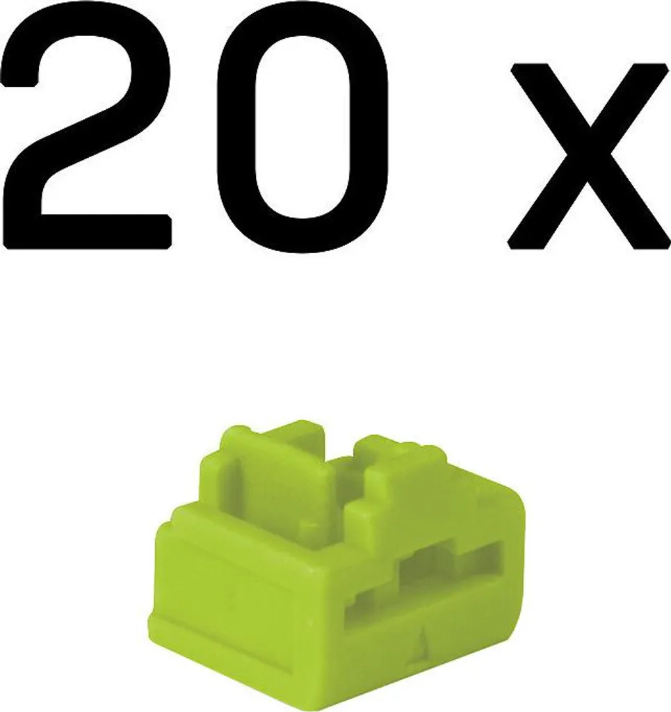 Verrous de Port RJ45 Haute Visibilité Verts - Pack de 20 Pièces LINDY