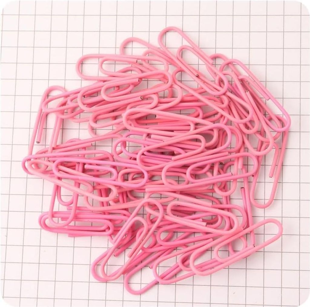 Bunte Metall- Papierclips 28 mm - 100 Stück