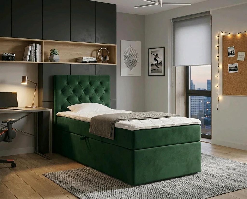 NORDELO Boxspringbett ELEGANTE 120x200 cm AMOR Velvet Produktbild 