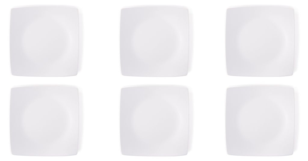 Excelsa Set Von 6 Speiseteller Eclipse 25 Cm Keramik Weiß Produktbild 