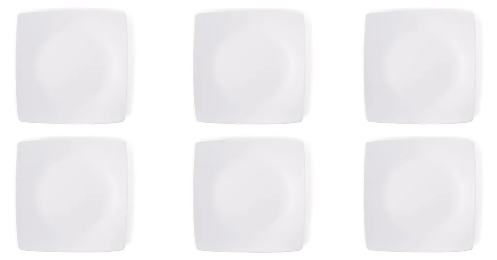 Set 6 Piatti da Portata Excelsa Eclipse 25cm Ceramica Bianca Offerta