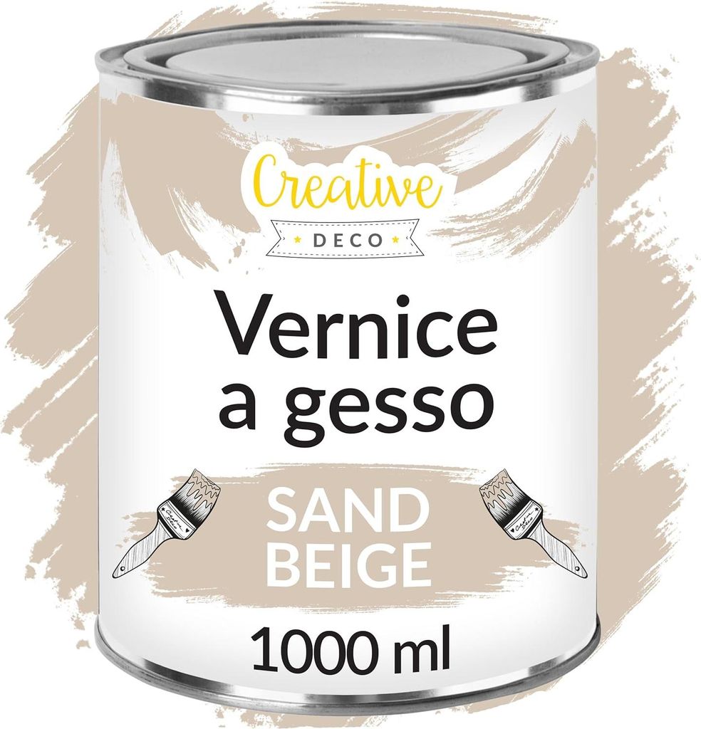 Creative Deco Vernice a Gesso Beige | 1L | Vernice per Immagine del prodotto 
