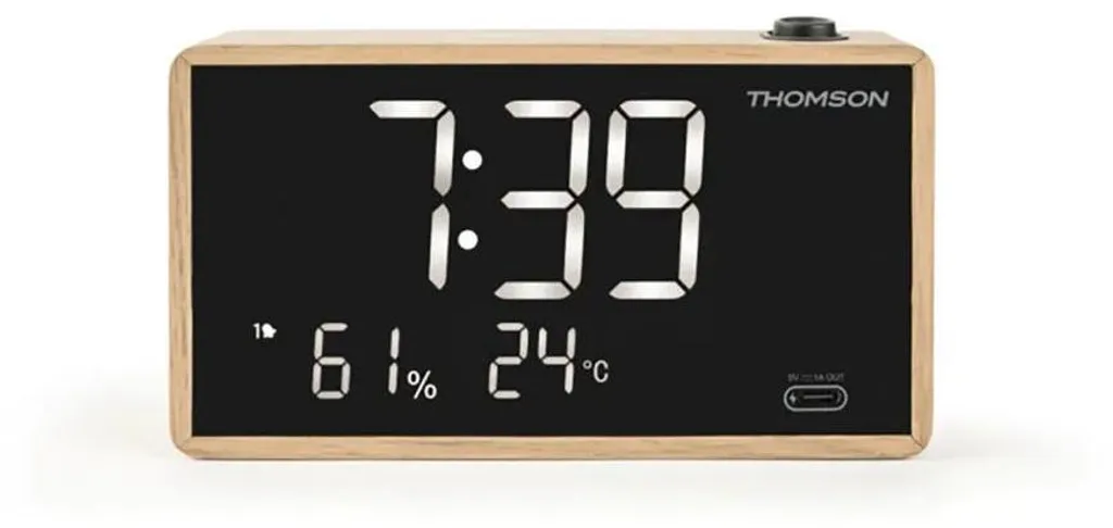 Radio-réveil Thomson CP202T transparent avec prise européenne 220V