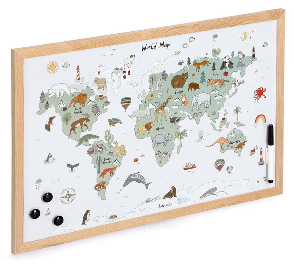 Magnetische Weltkarte, 60 x 40 cm Produktbild 