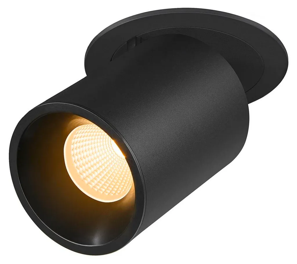 Plafonnier Encastrable NUMINOS L Noir Projecteur LED 3000K 20 Degrés