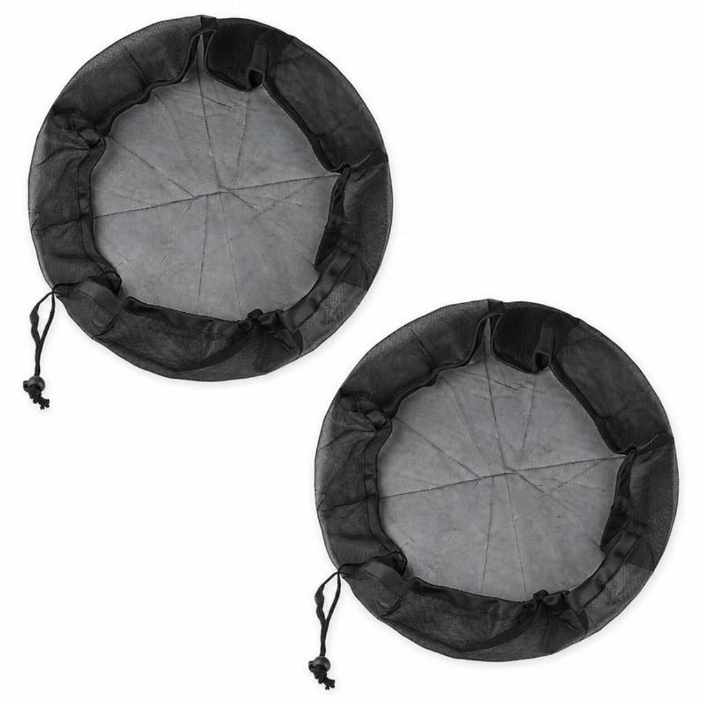 60cm Regentonnen Schutznetz 2er Polyester wetterfest Kordelzug Laubschutz Abdeckung Garten Regenfass Filter Abdeckung