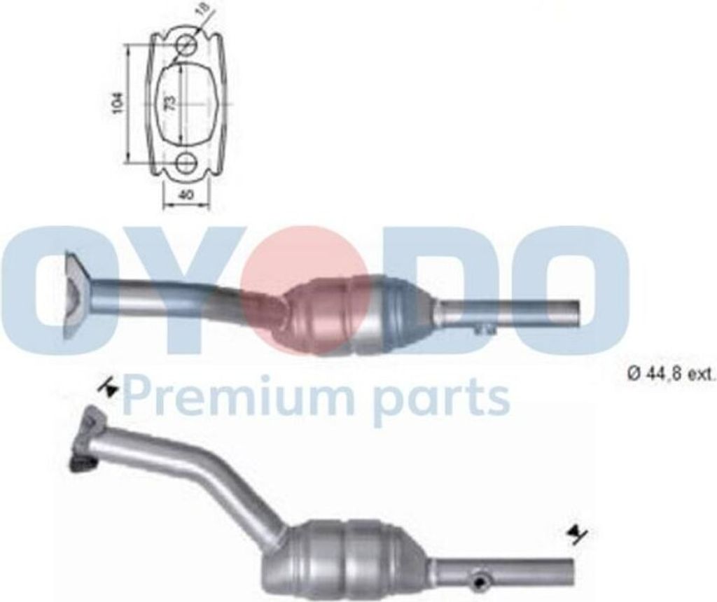 Oyodo Katalysator Kat für RENAULT Clio III Schrägheck (BR0/1, CR0/1) Euro 4 (D4) 10N0062-OYO