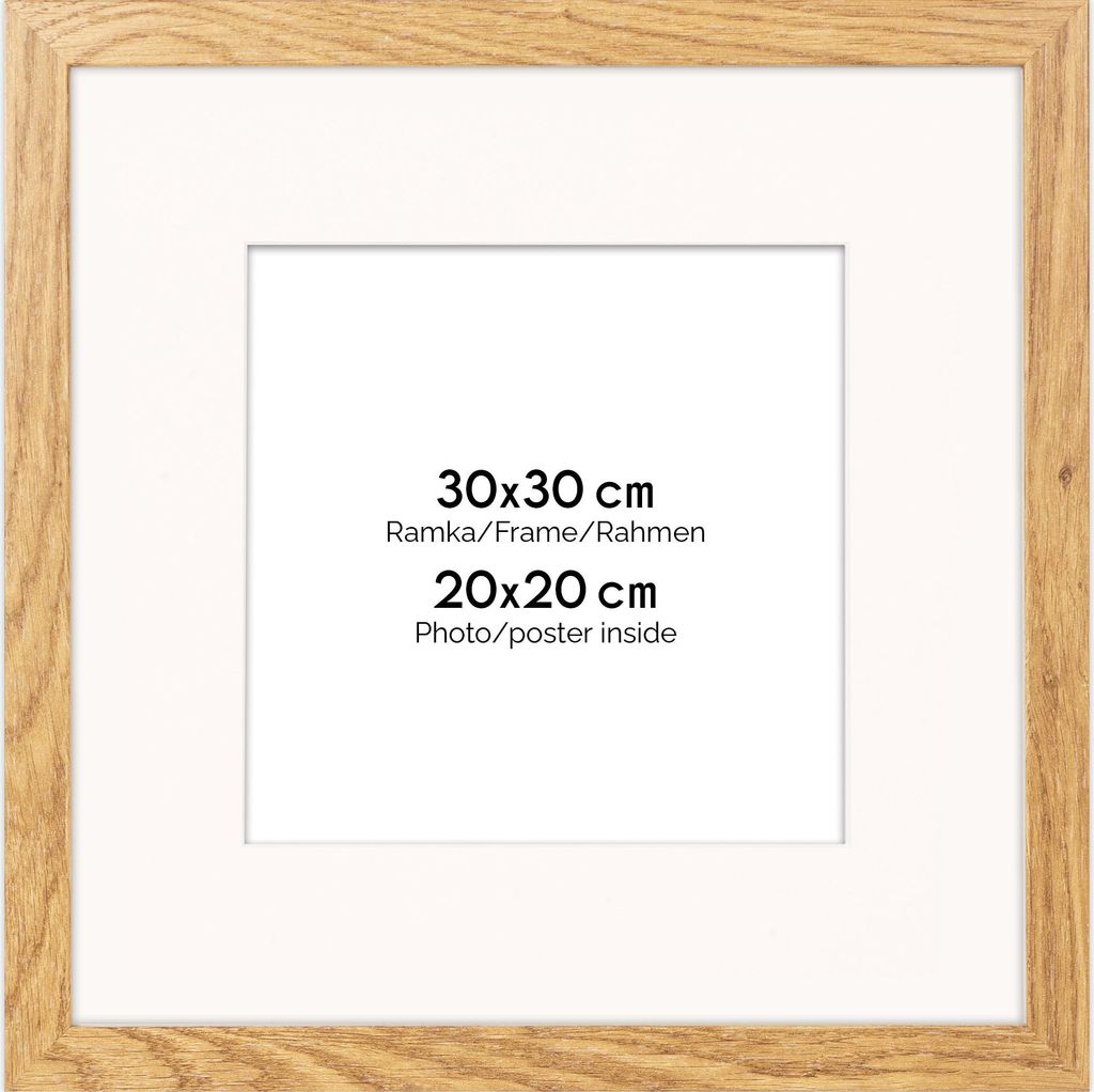 Cornice FRAMAI® 30x30 cm in colore rovere - con Immagine del prodotto 