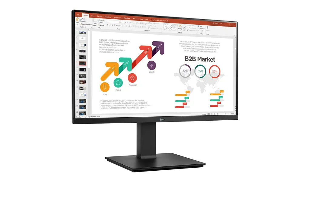 Écran de Travail LG 24BP45SP-B Pivotant Idéal pour Télétravail et Bureau - 8
