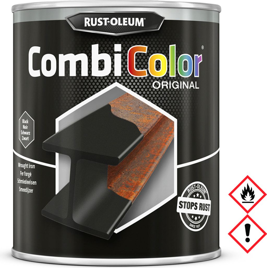 Rust Oleum CombiColor Schmiedeeisen Farbe schwarz auch auf Rost 750ml