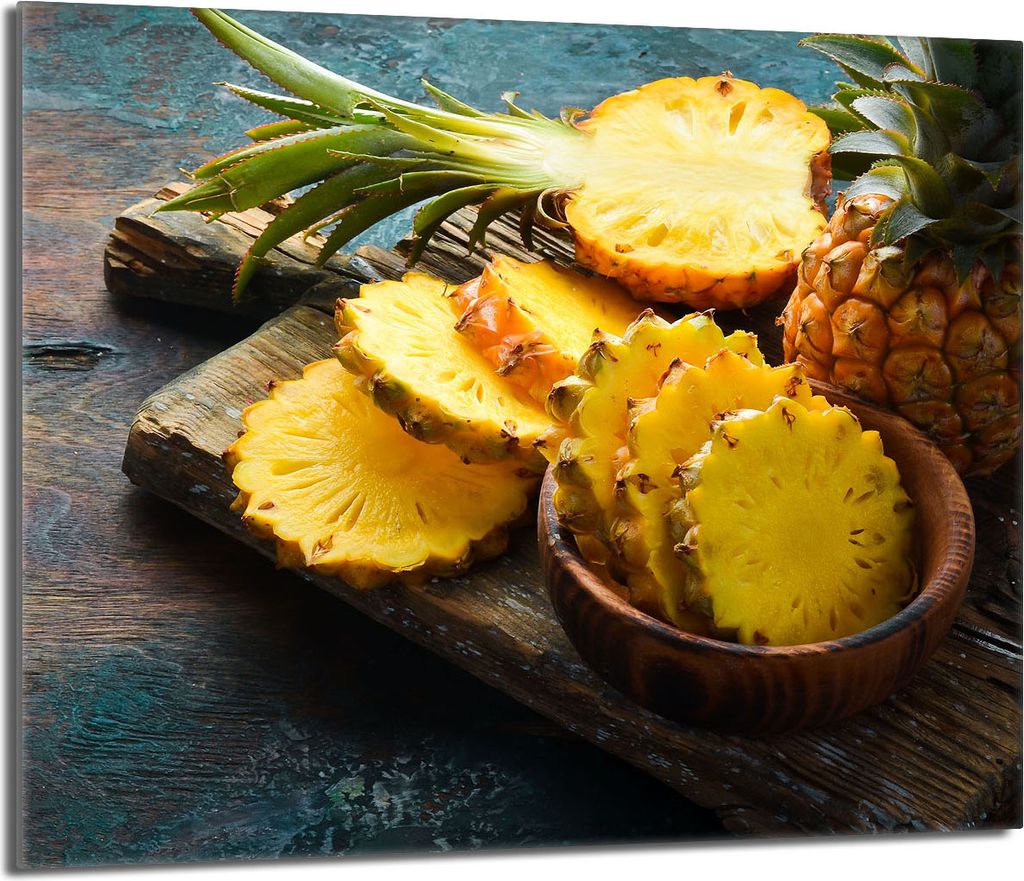 Glas-Herdplattenschutz 60x52 Ananas