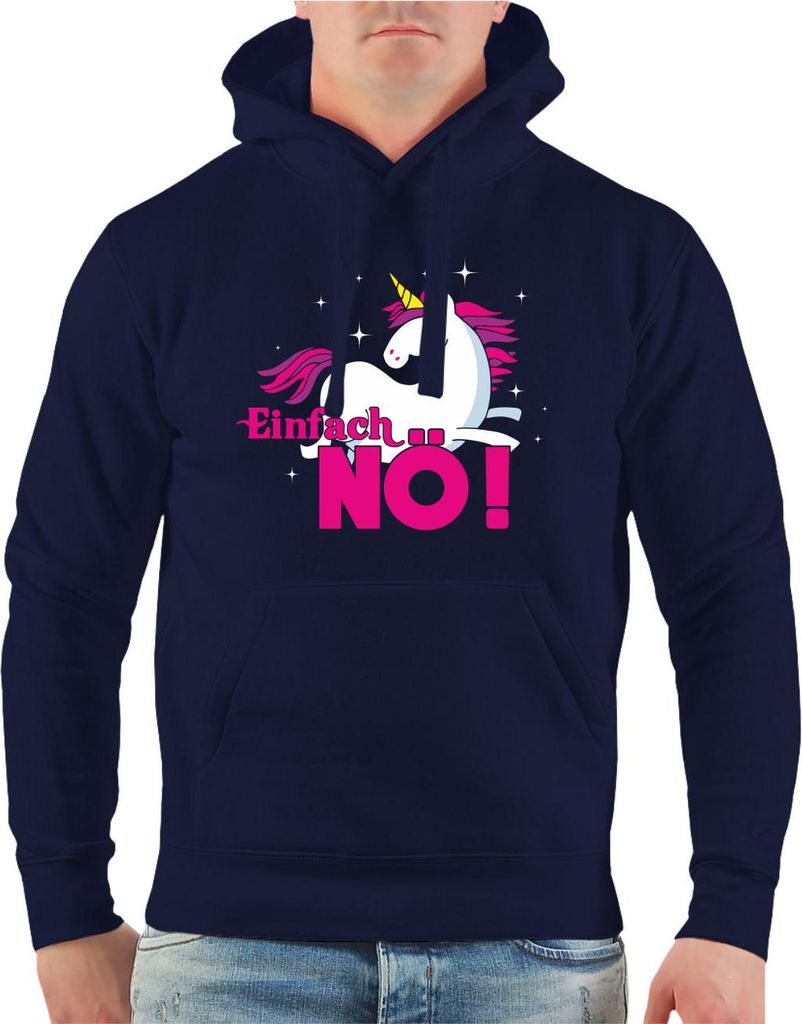 Herren Kapuzenpullover Einhorn Einfach NÖ