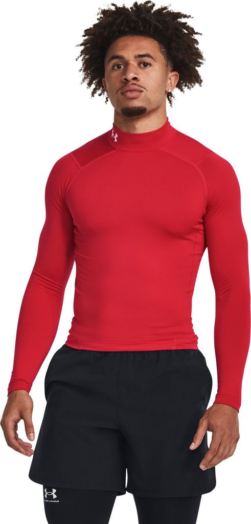 Under Armour Ua Cg Armour Comp Mock - red, Größe:L