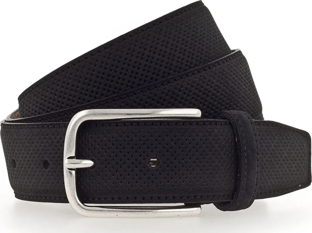 Cintura Uomo In Pelle Con Fibbia Automatica Resistente Ai Graffi – Elegante E Regolabile – Colore Nero, Lunghezza 125 Cm - 4