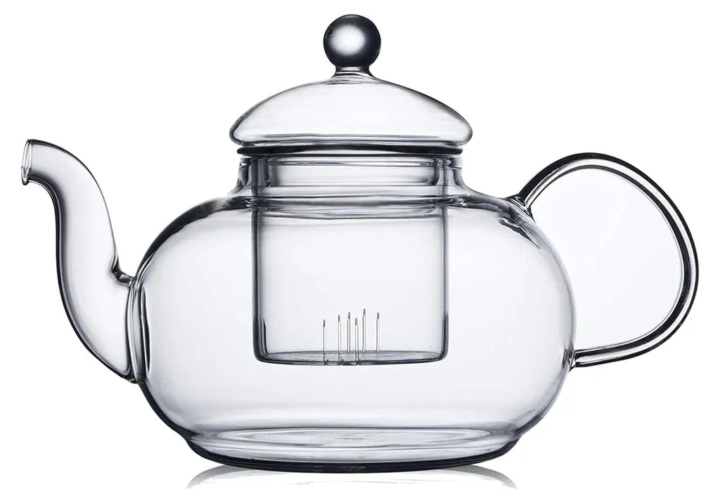 Teiera Vetro Borosilicato 1000ml: Infusiera Senza BPA per Tisane
