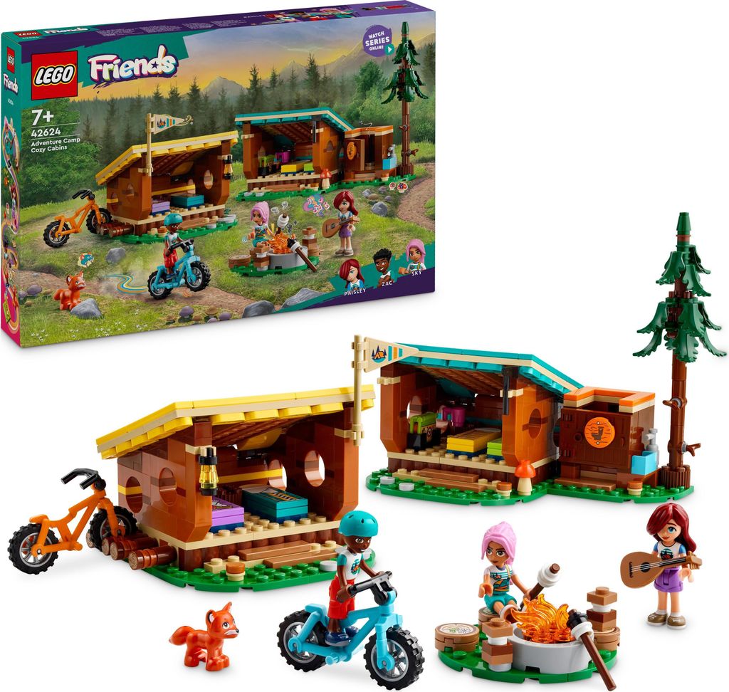 LEGO Friends Gemütliche Hütten im Abenteuercamp, Spielset Produktbild 