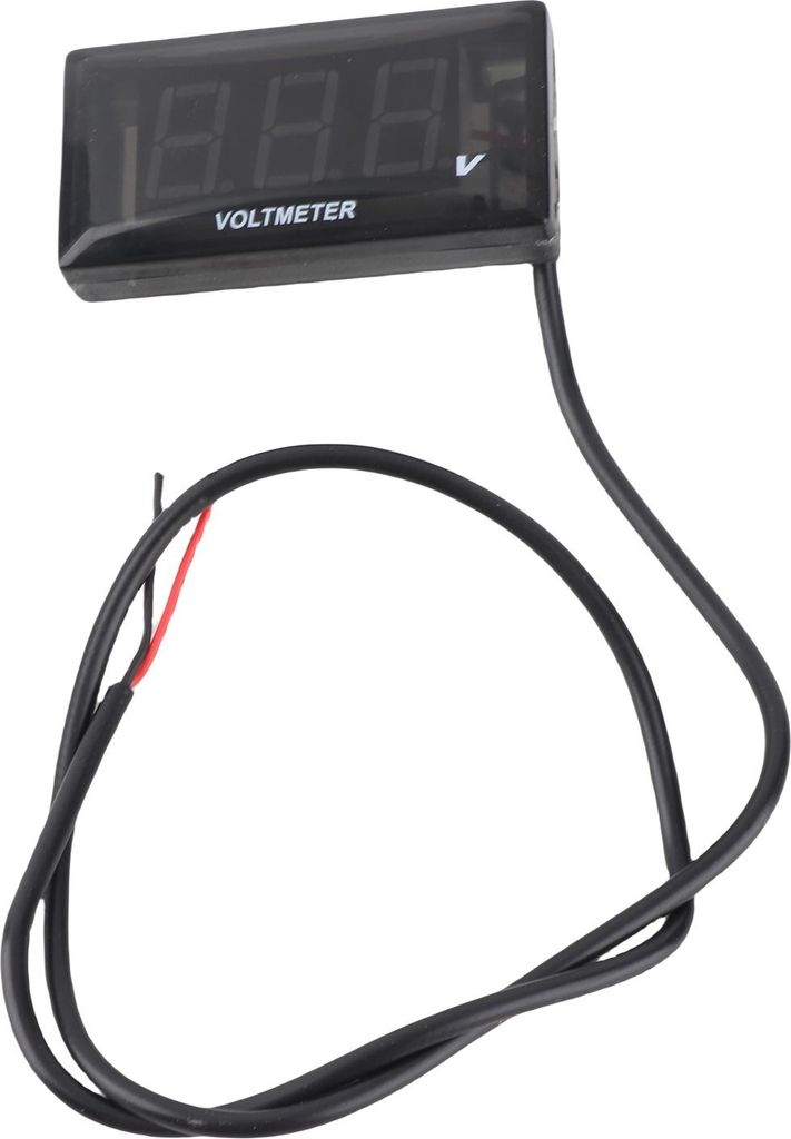 Motorrad DC 10-150V Digitales Voltmeter LED-Anzeige Wasserfestes Spannungsprüfgerät Batterieüberwachungsgerät mit Halterung