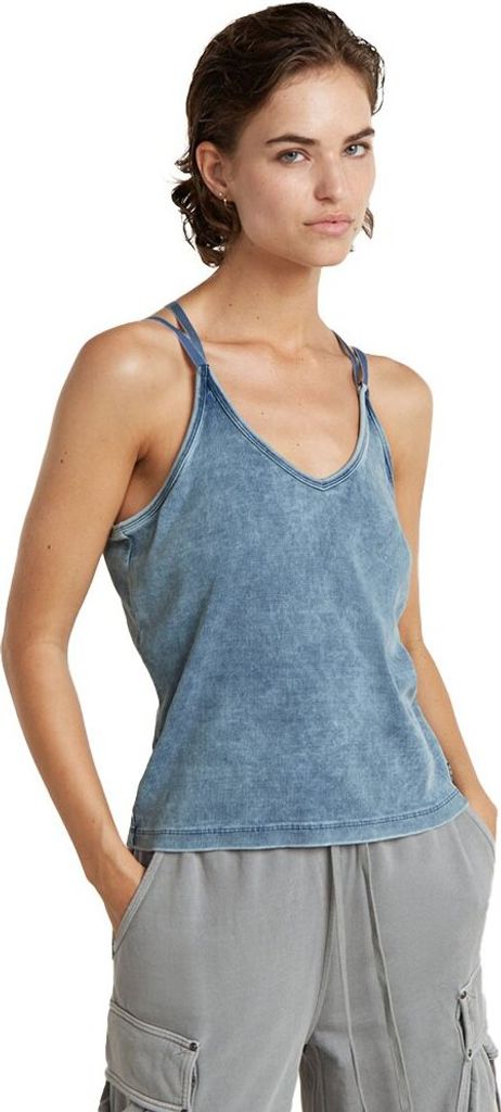 G-star Indigo Spaghetti Strap ärmelloses T-shirt Blau XS Frau Blau XS