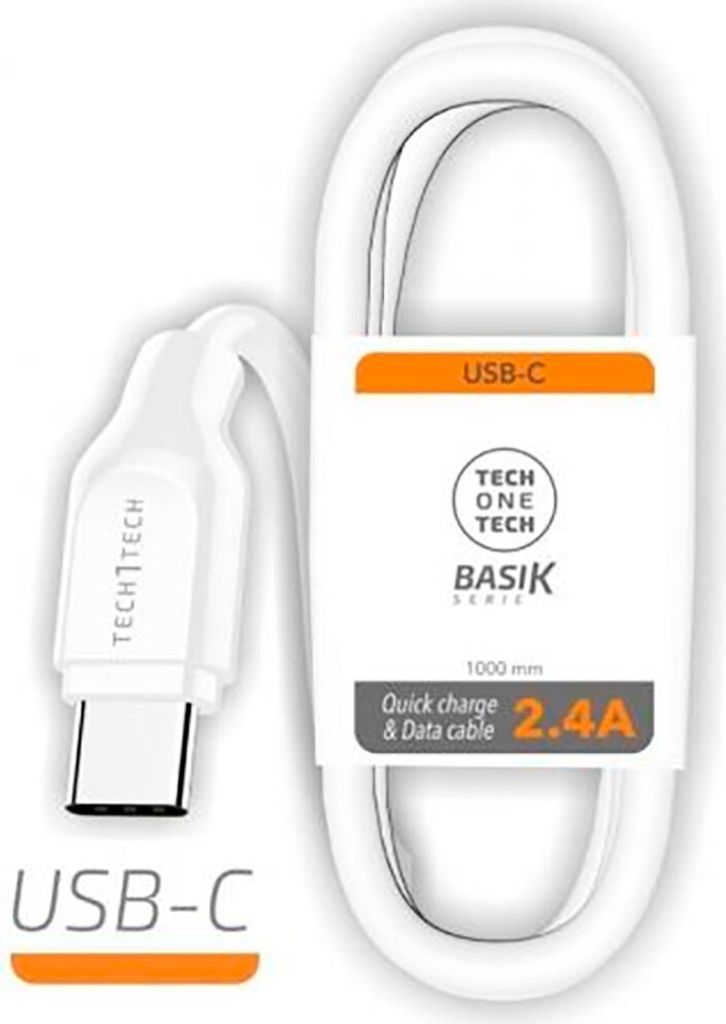 Bsk USB-A auf USB-C Kabel 1m 2,4 A Weiß