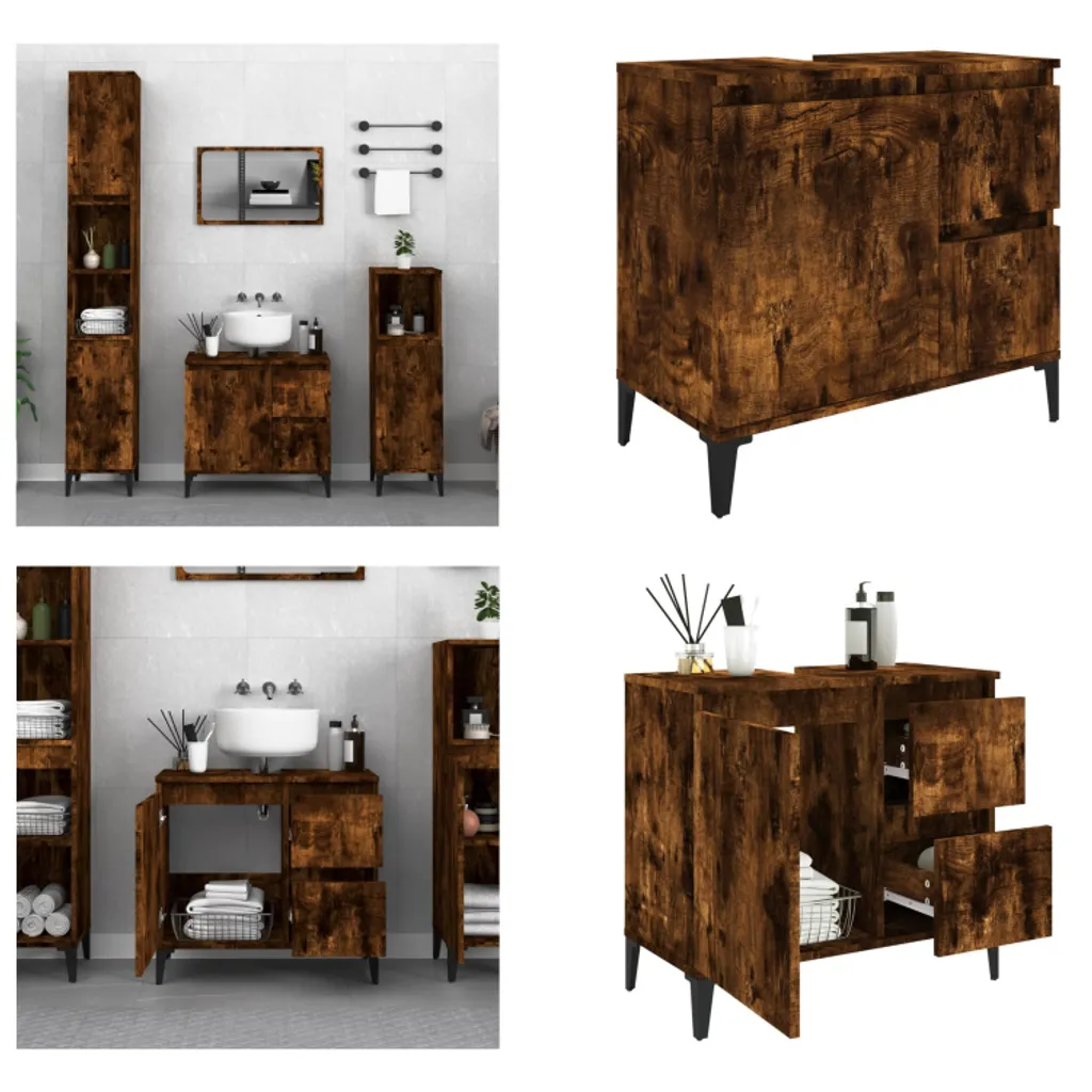Occasione Mobile Bagno 65x33x60 cm Rovere Affumicato - vidaXL 2026