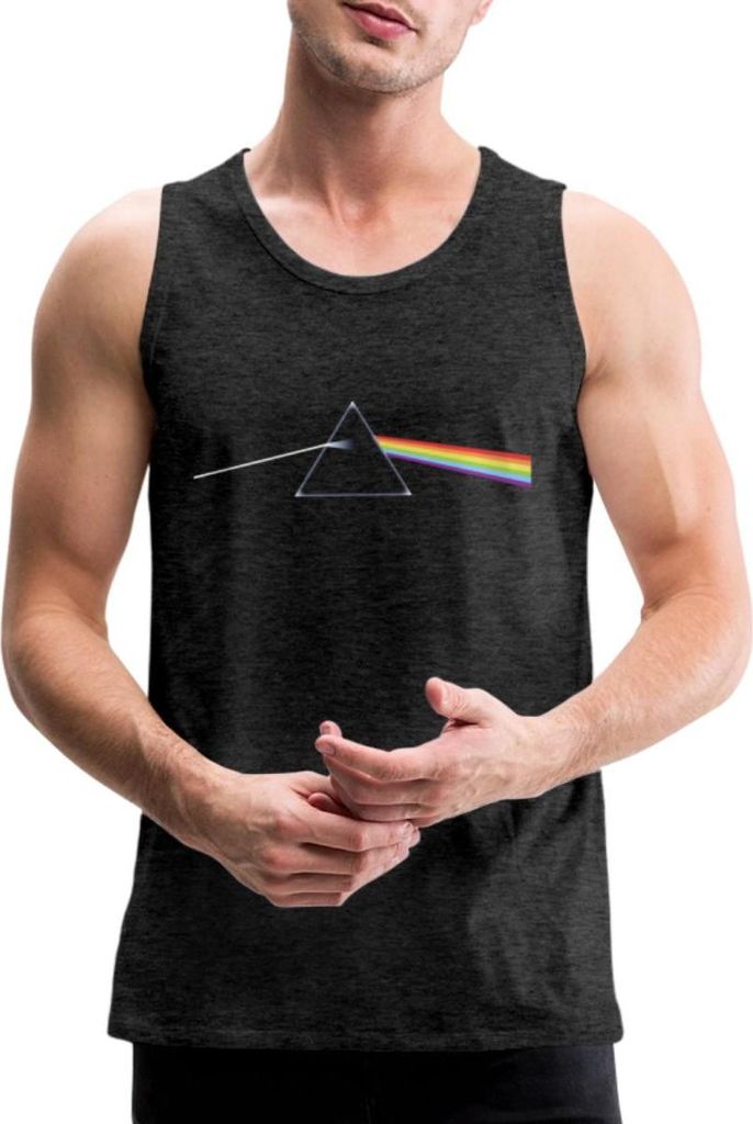 Spreadshirt Pink Floyd The Dark Side Of The Moon Männer Premium Tank Top, L, Anthrazit