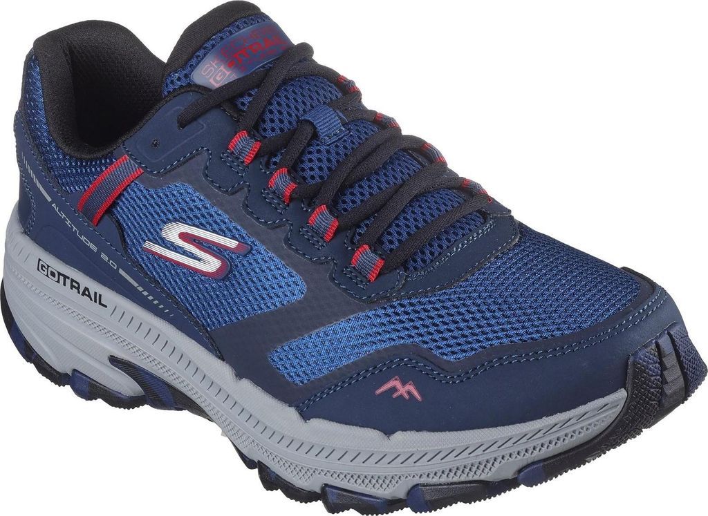 Skechers - "Go Run Trail Altitude 2.0 Marble Rock 3.0" Wanderschuhe für Herren, Leder FS12257 (40,5 EU) (Marine/Rot)