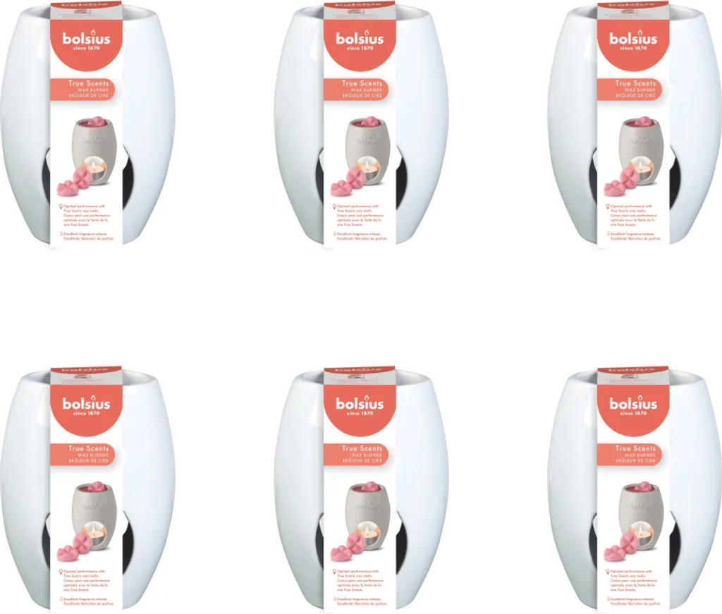 Diffuseur de cire aromatique Bolsius Ovale Blanc - Lot de 6 pièces