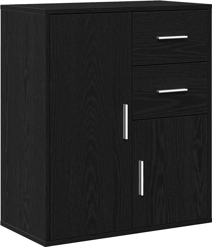 Mobile Credenza Nero Rovere 60 cm | Arredo Soggiorno Salvaspazio
